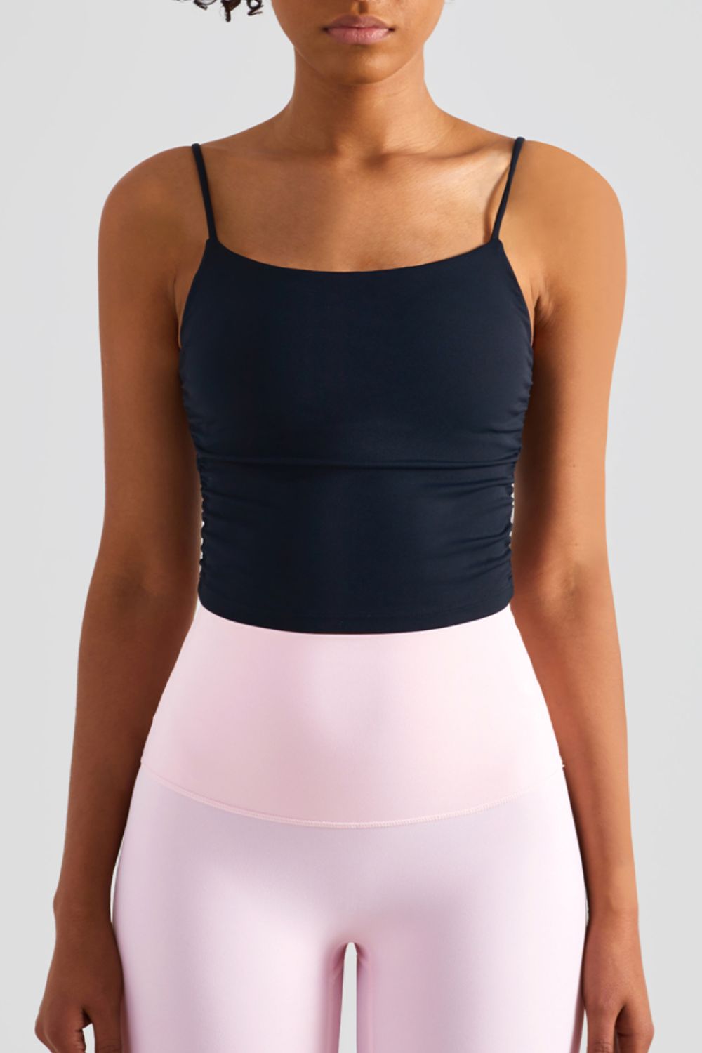 Gathered Detail Cropped Sports Cami