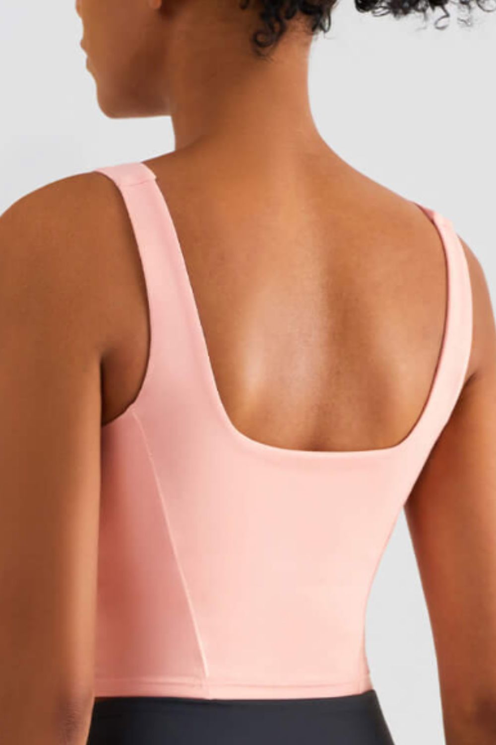 Square Neck Cropped Sports Tank