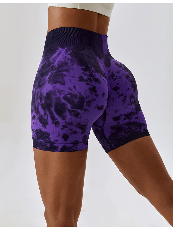 Tie Dye Wide Waistband Sports Shorts