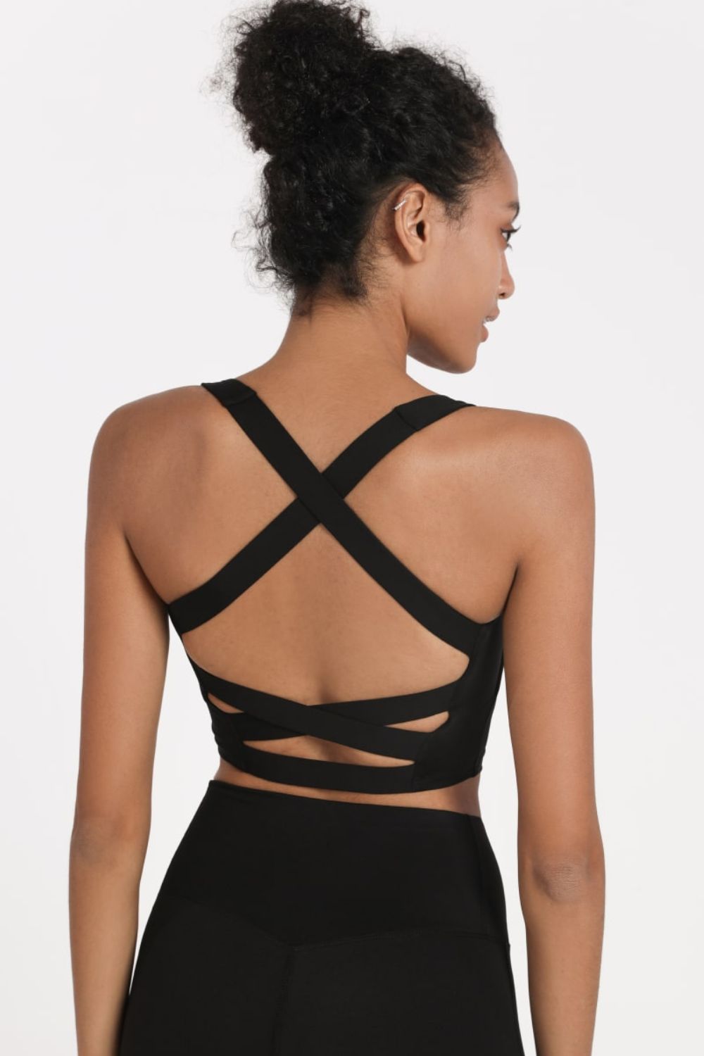 Crisscross Open Back Cropped Sports Cami