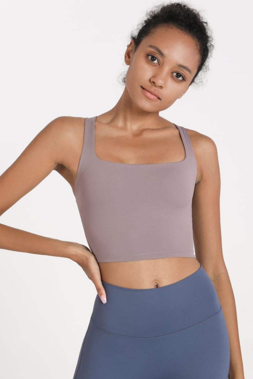 Crisscross Open Back Cropped Sports Cami