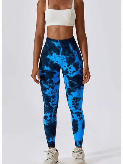 Tie Dye Wide Waistband Active Leggings